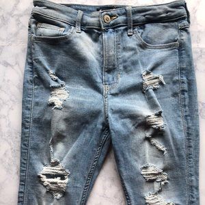 High-Rise Super Skinny Ripped Jeans